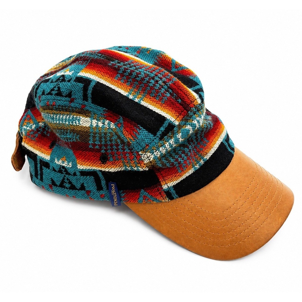 Pendleton Hat Cap Snap Back Mens One Size Multicolor Wool Western Geometric